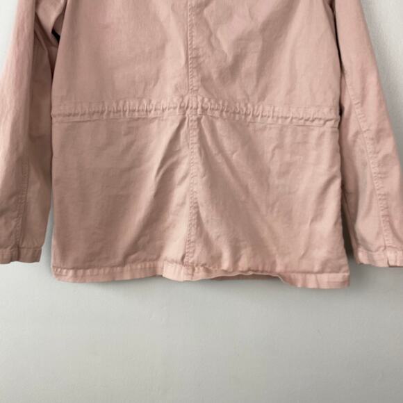 Kensie Jeans Canvas Jacket Button‎ Down Pink Utility Chore Coat Size Medium - Picture 11 of 12